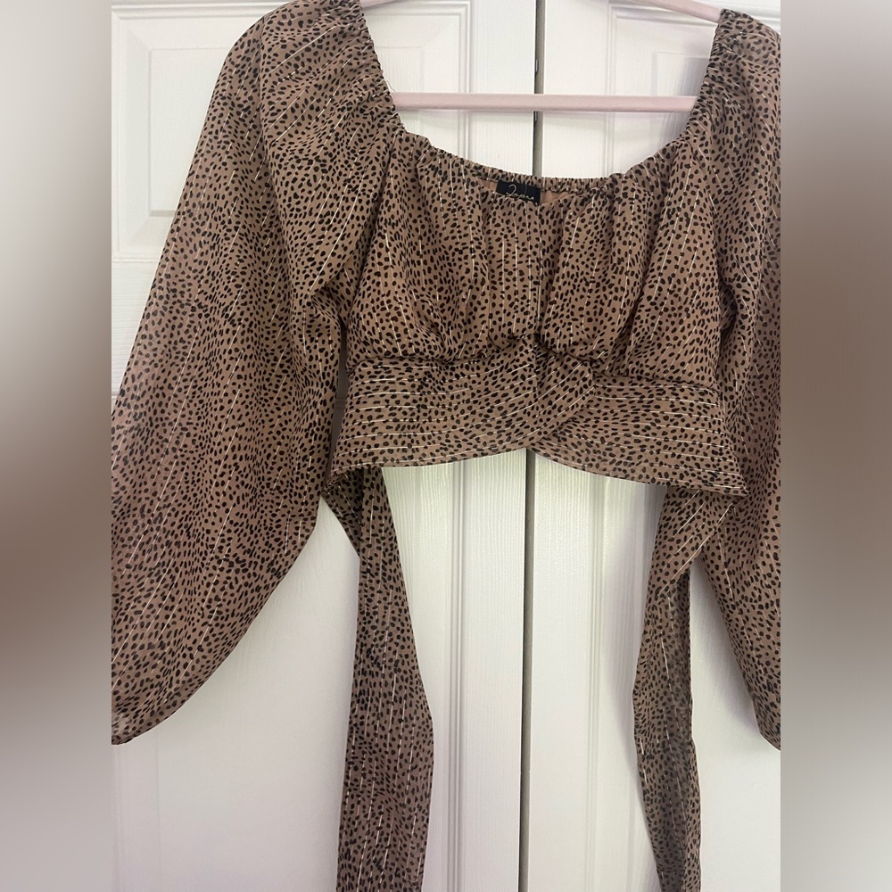 Leopard wrap top - Picture 2 of 5